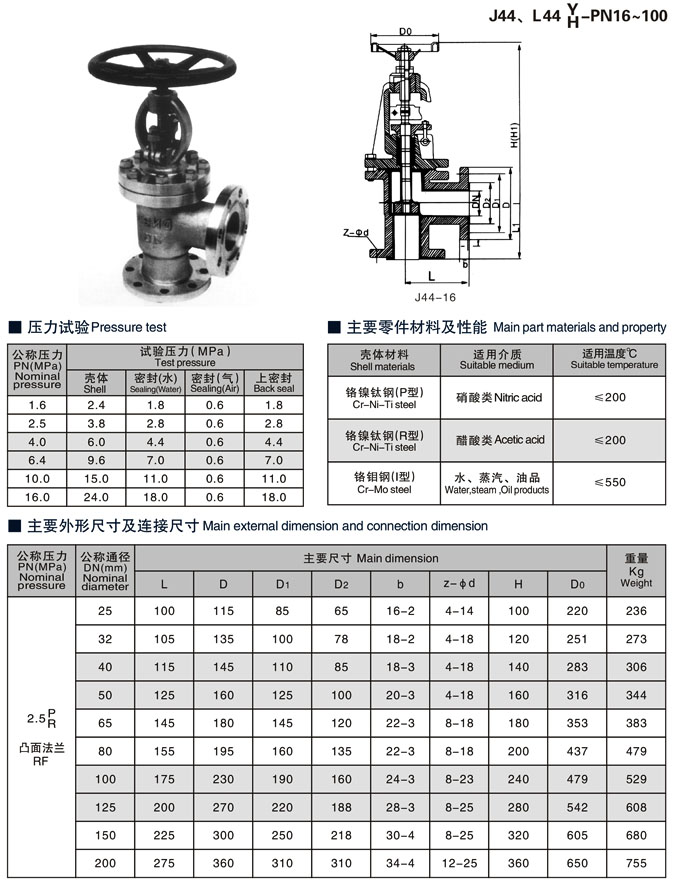 高壓角式截止閥尺寸結(jié)構(gòu)圖