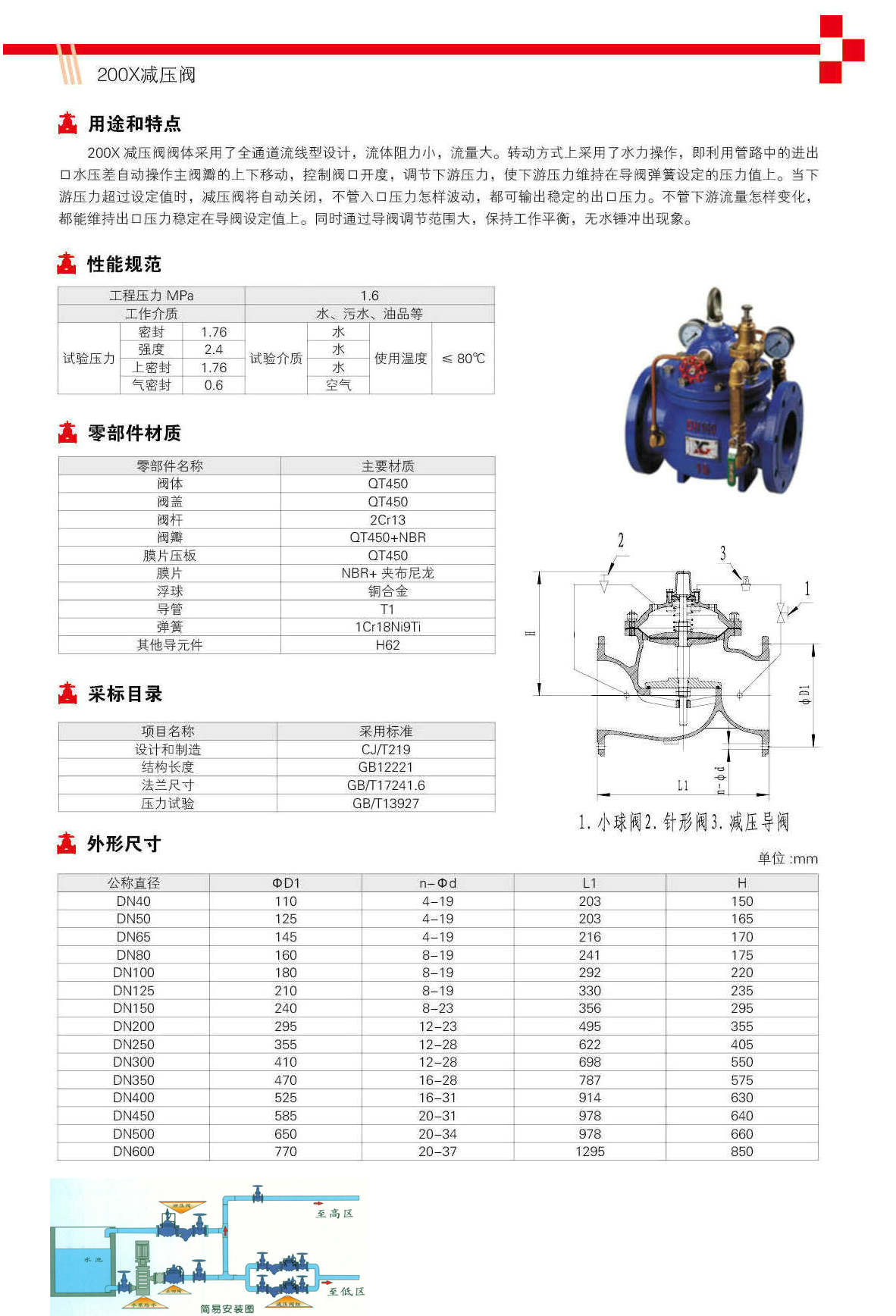 減壓穩壓閥,200X可調減壓穩壓閥尺寸結構圖 減壓穩壓閥,200X可調減壓穩壓閥尺寸結構圖